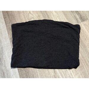 Active Basic Charcoal Gray Strapless Tube Top Basic Tee Top Women's Medium